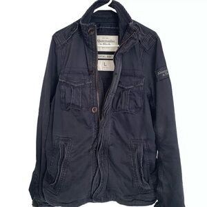 Vintage Abercrombie & Fitch Sentinel Jacket Distressed Military Coat 🚨